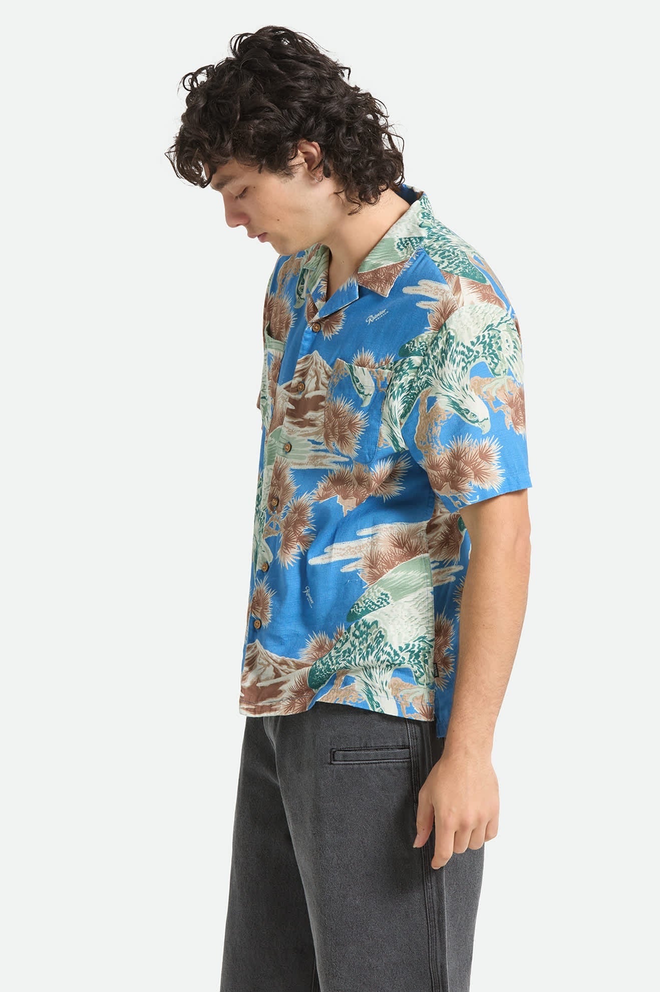 Brixton Rainer X Brixton Short Sleeve Woven Shirt Blue Sky