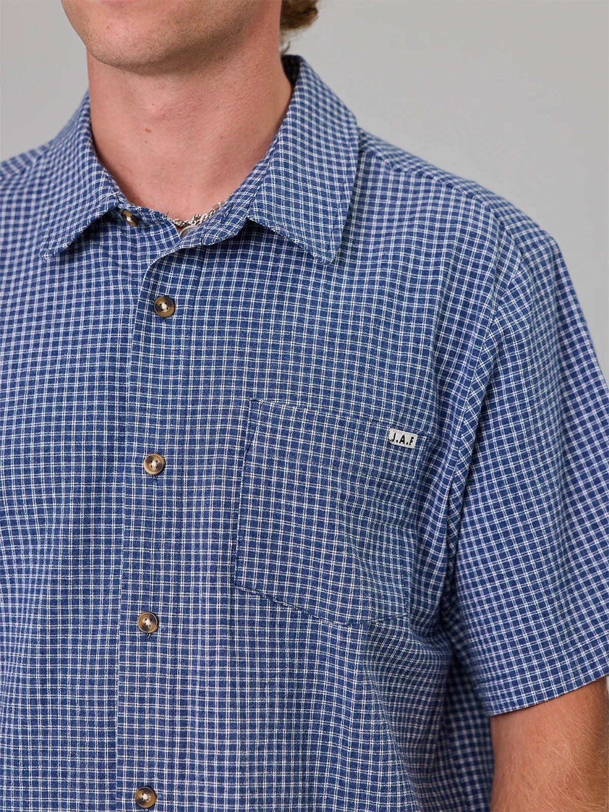 Just Another Fisherman Ballast SS Shirt Blue Check