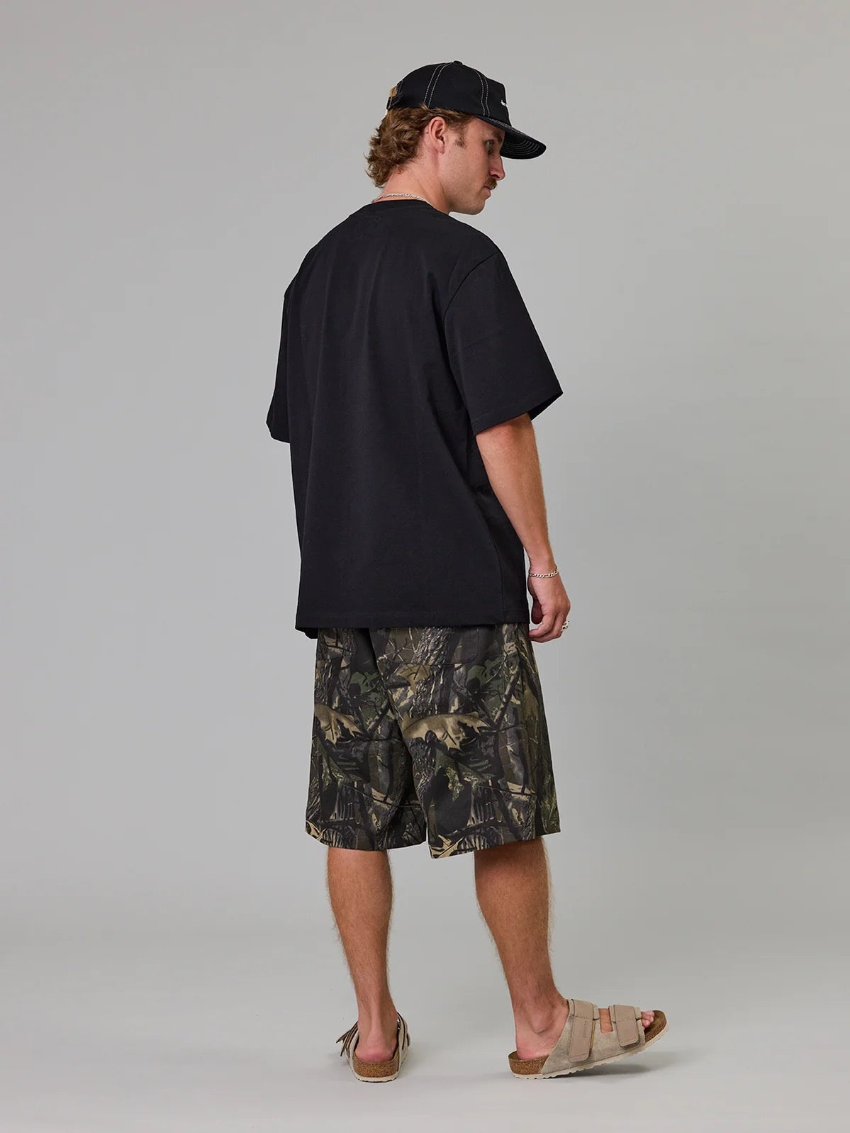Just Another Fisherman Script Heavy Shore Tee Black