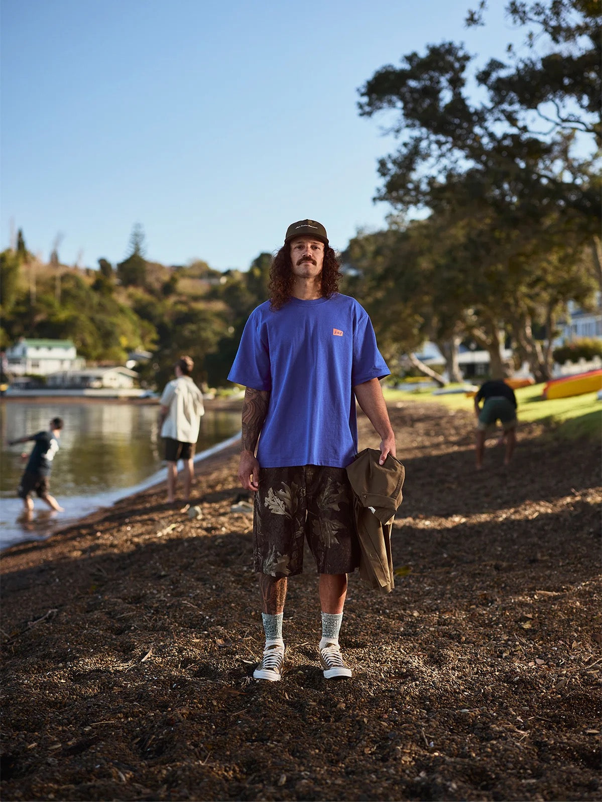 Just Another Fisherman Apologies Heavy Shore Tee Cobalt