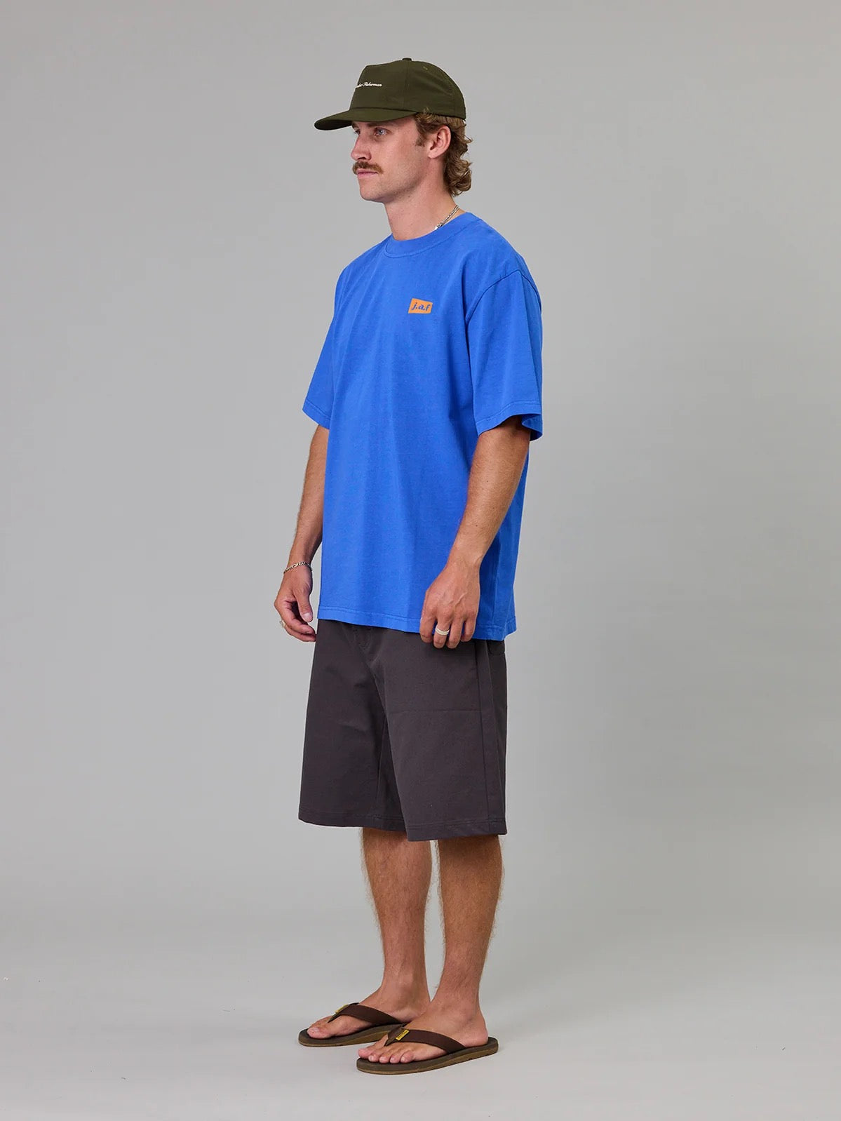 Just Another Fisherman Apologies Heavy Shore Tee Cobalt
