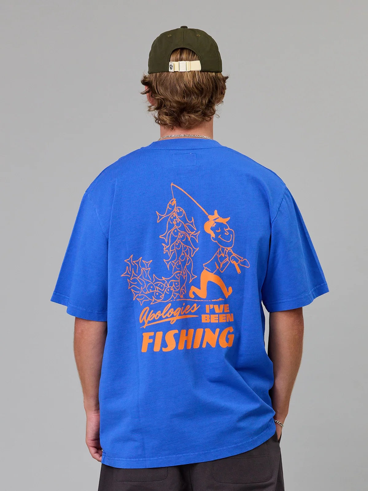 Just Another Fisherman Apologies Heavy Shore Tee Cobalt