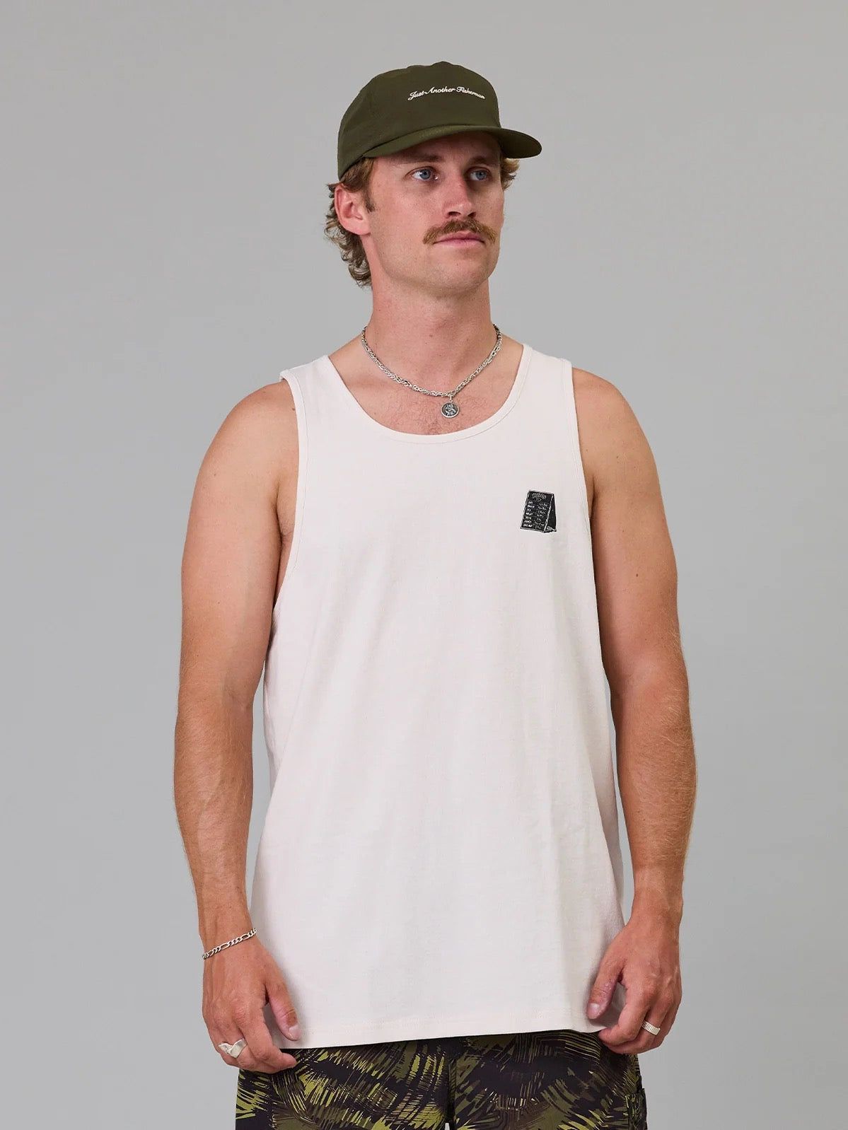 Just Another Fisherman Tipping the Scales Tank Antique White