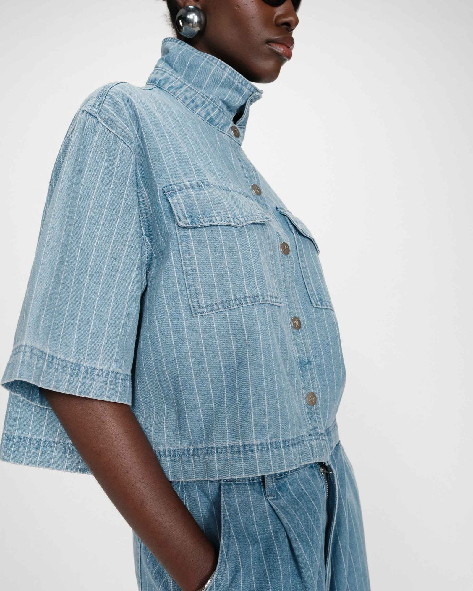 Grace & Mila Vita Shirt Striped Blue