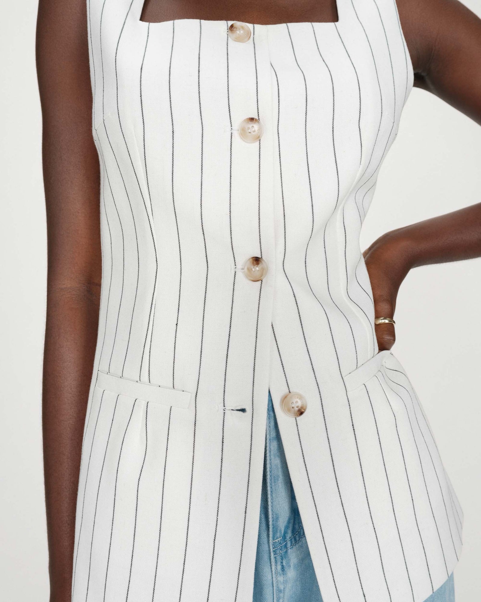 Grace & Mila Vic Jacket White(White)