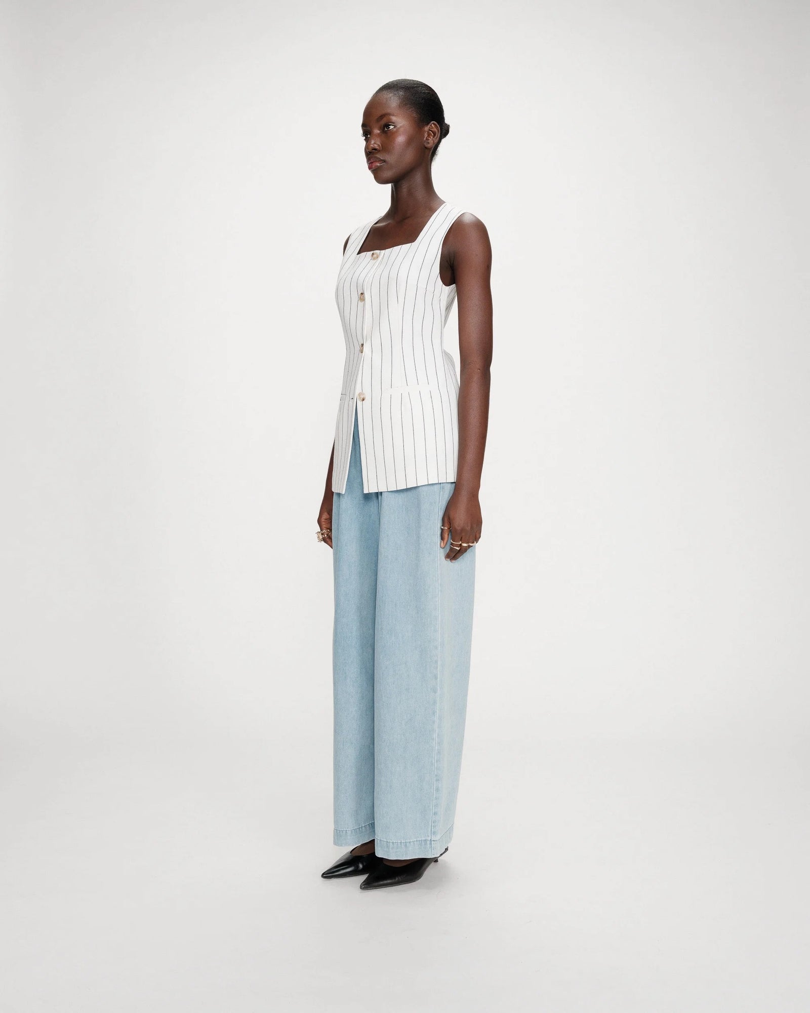 Grace & Mila Vic Jacket White(White)