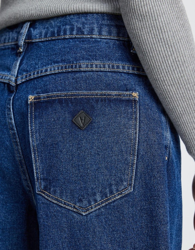 Abrand 95 Super Baggy Tara Turn Up Dark Blue