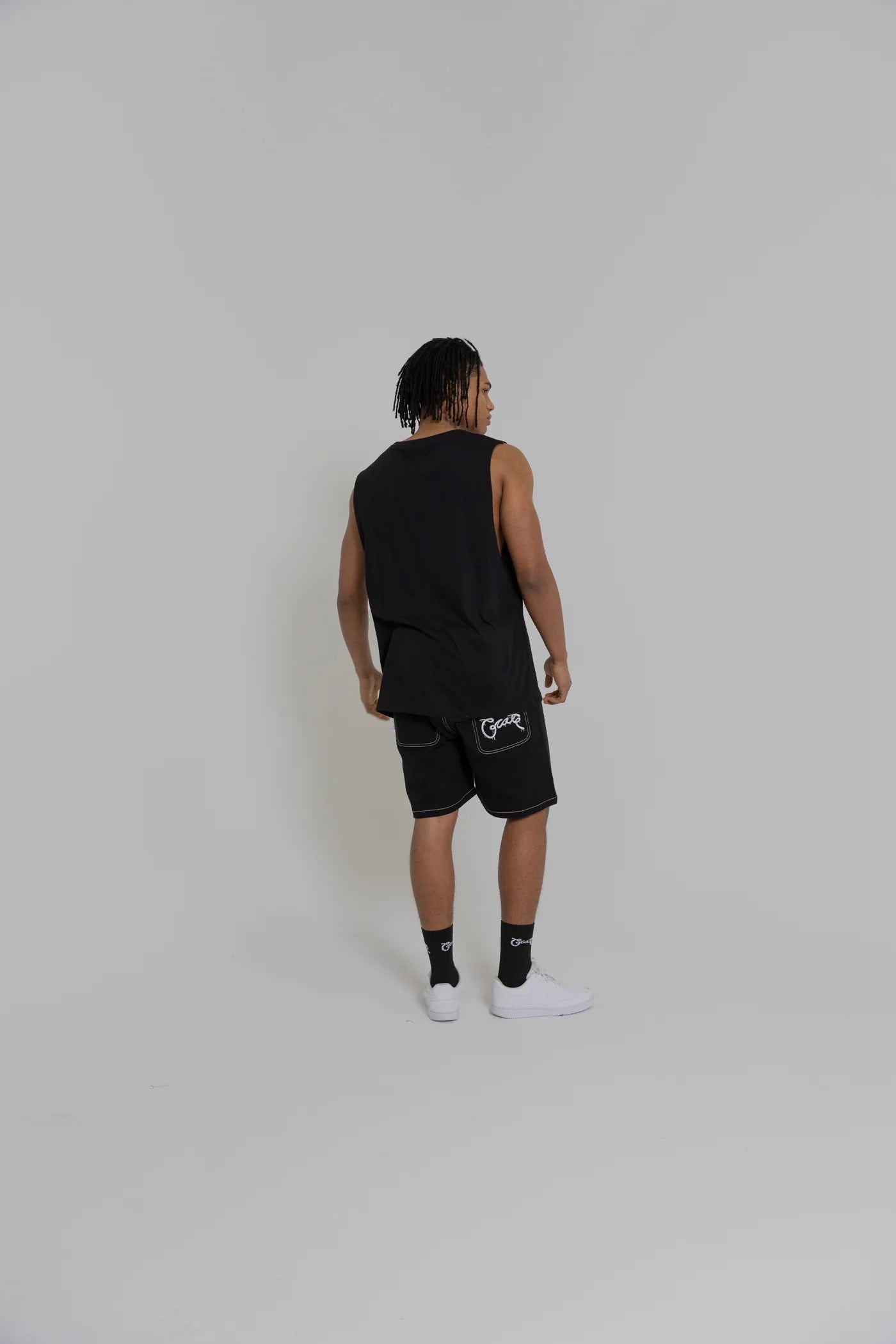 Crate Drip Denim Jorts Black
