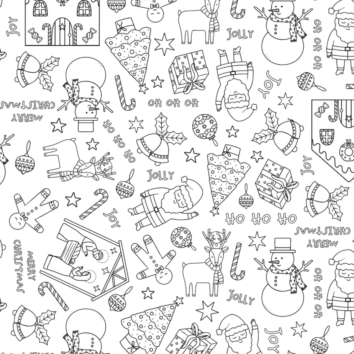 Colour Me Kids Tablecloth Kit - Merry Magic