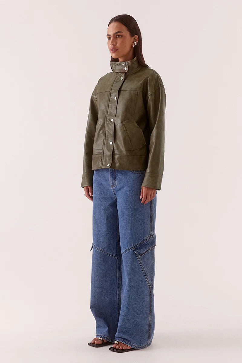 Sovere Verin PU Jacket Khaki