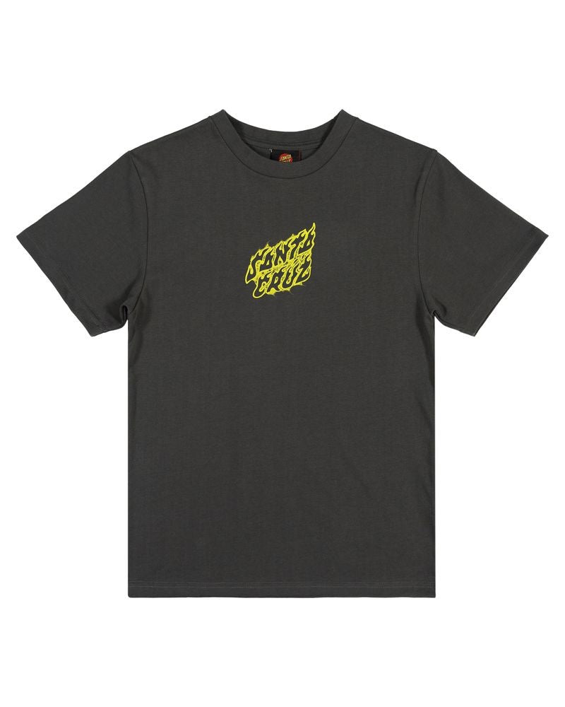 Santa Cruz Youth Crossbone Dot Mono Centre Tee Onyx
