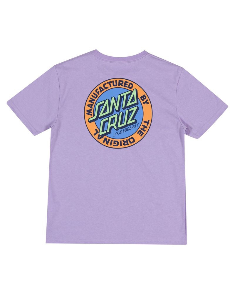 Santa Cruz Youth Girls MFG Retro Dot Tee Lavender