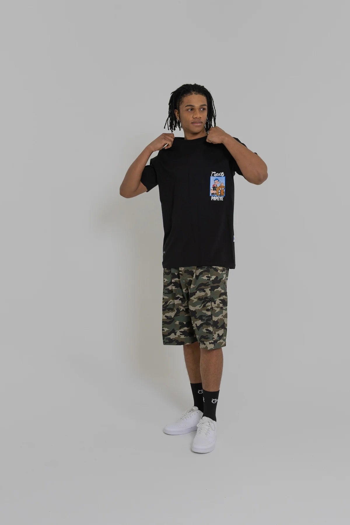 Crate X Popeye Captain T-Shirt Black