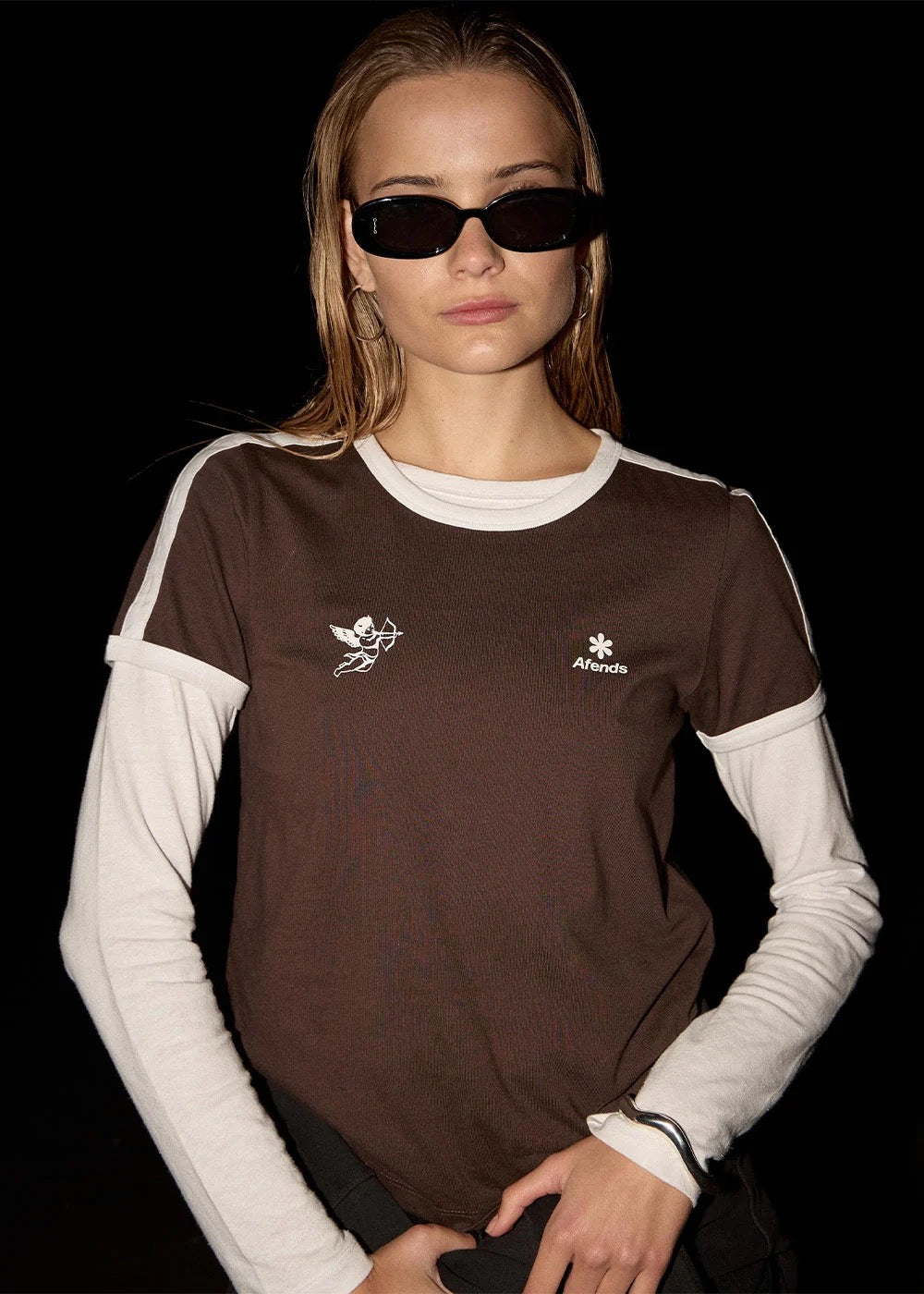 Afends Hellbound Raglan Tee Coffee