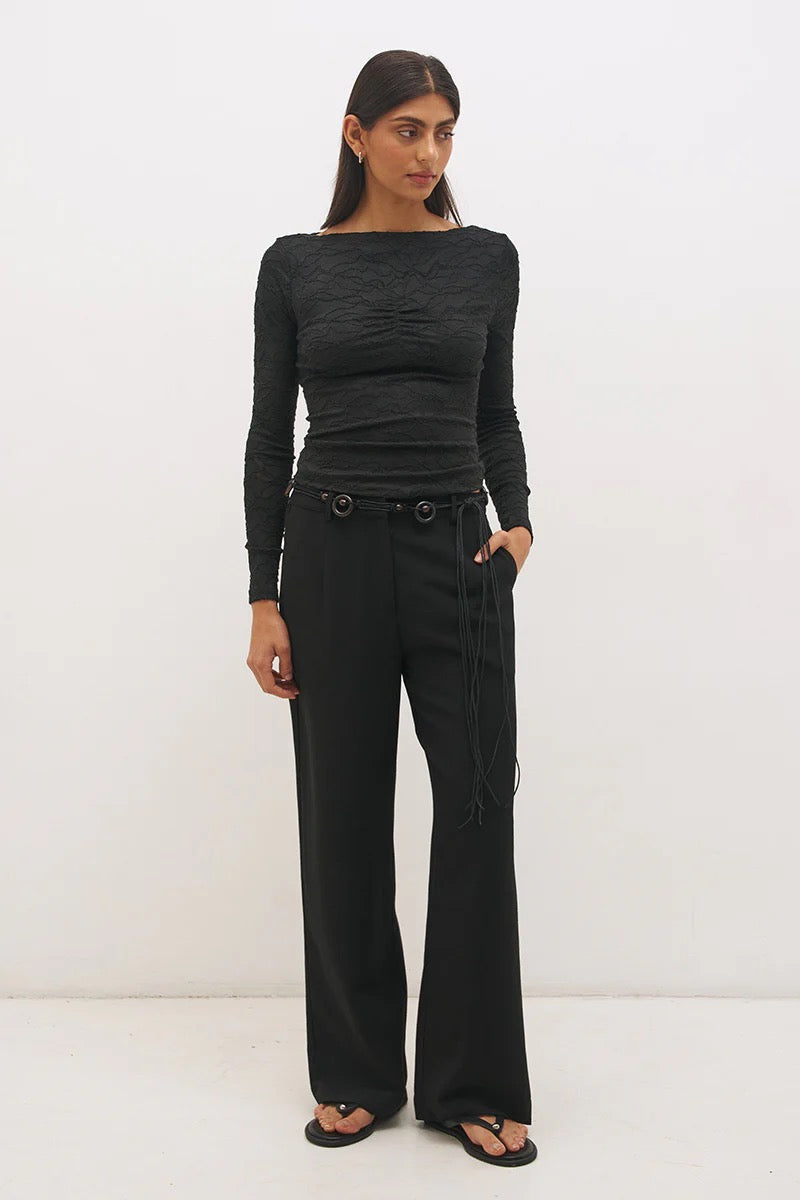 Mon Renn Willow Top Black