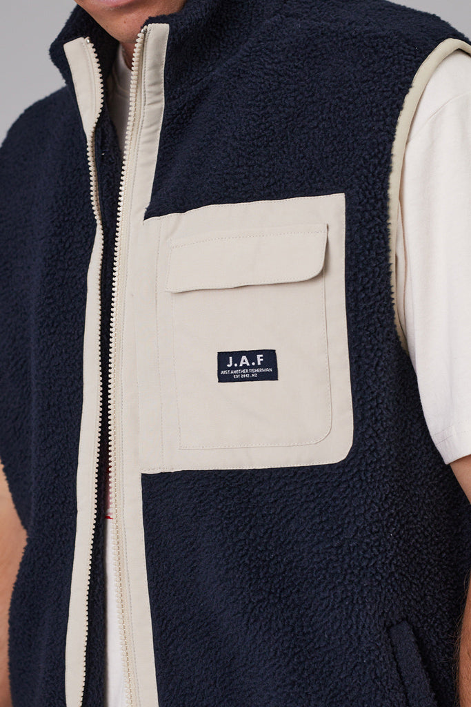 Just Another Fisherman J.A.F Gulf Vest Navy