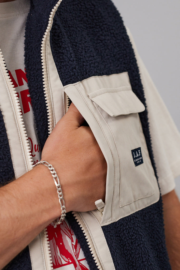 Just Another Fisherman J.A.F Gulf Vest Navy