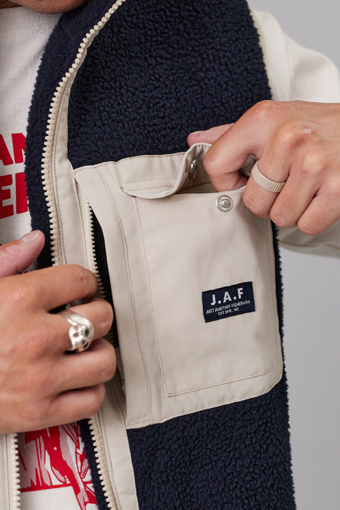 Just Another Fisherman J.A.F Gulf Vest Navy