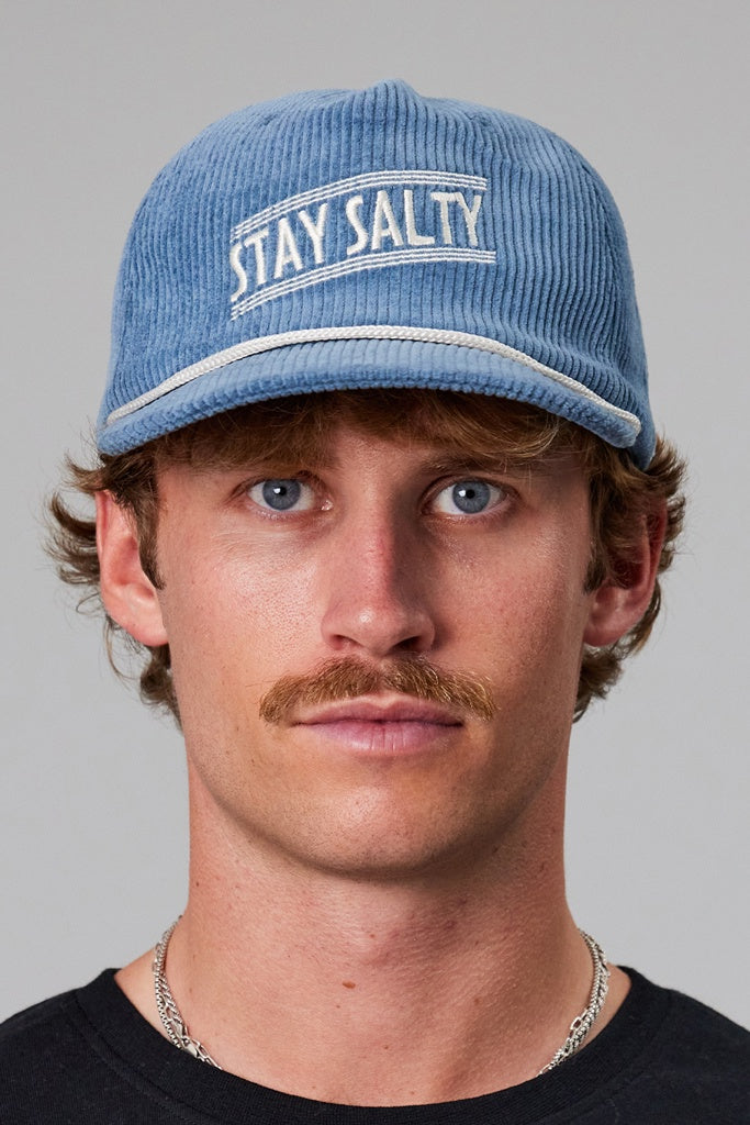 Just Another Fisherman Stay Salty Cord Cap Salvage Blue