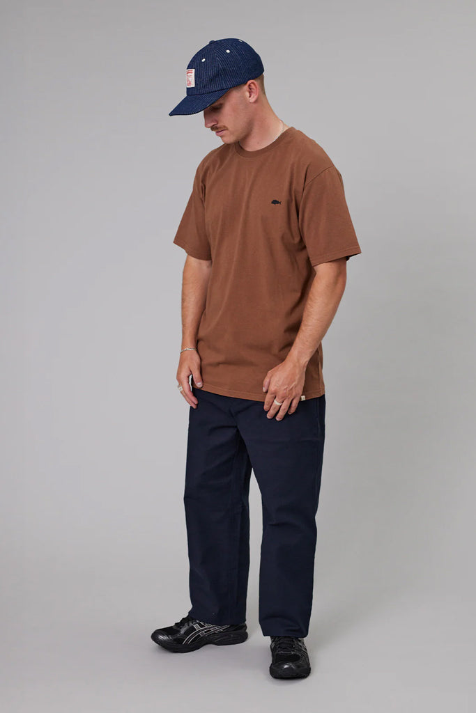 Just Another Fisherman Stamp Sea Tee Brown