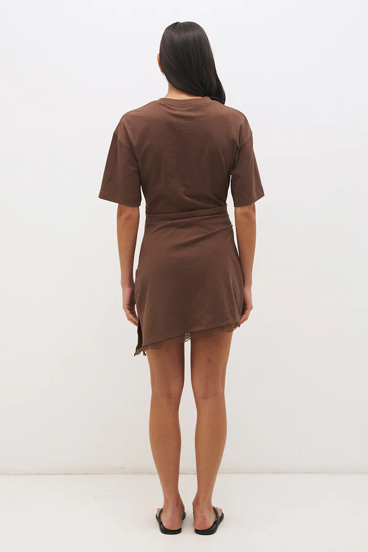 Mon Renn Liora Mini Dress Fudge