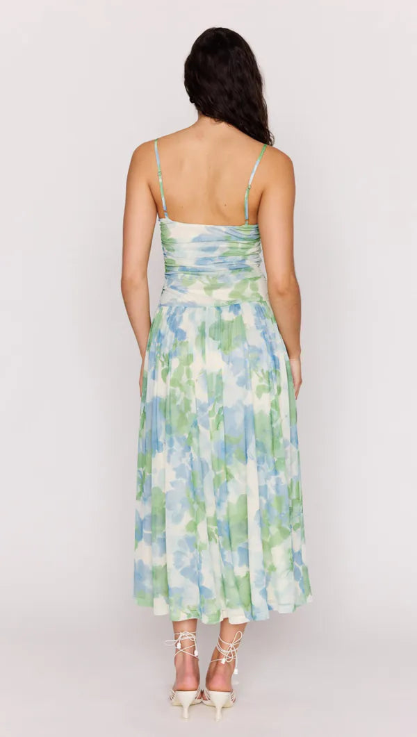 Mink Pink Carrie Mesh Maxi Dress Watercolour Floral