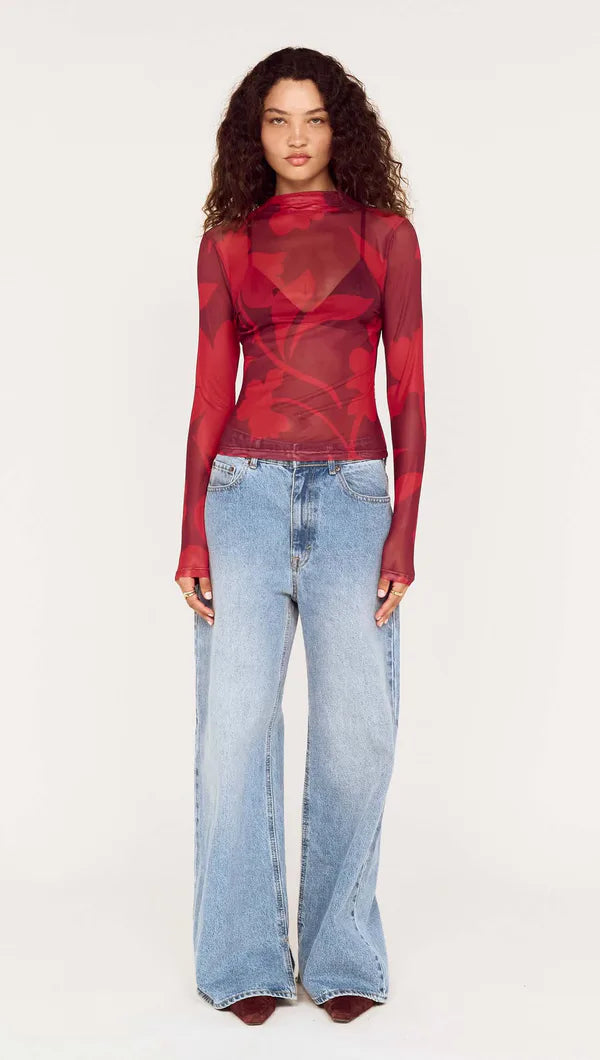 Mink Pink Airi Mesh Top