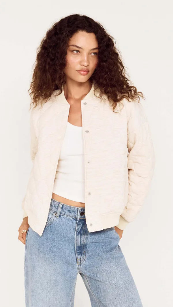 Mink Pink Suri Puffer Jacket Warm White