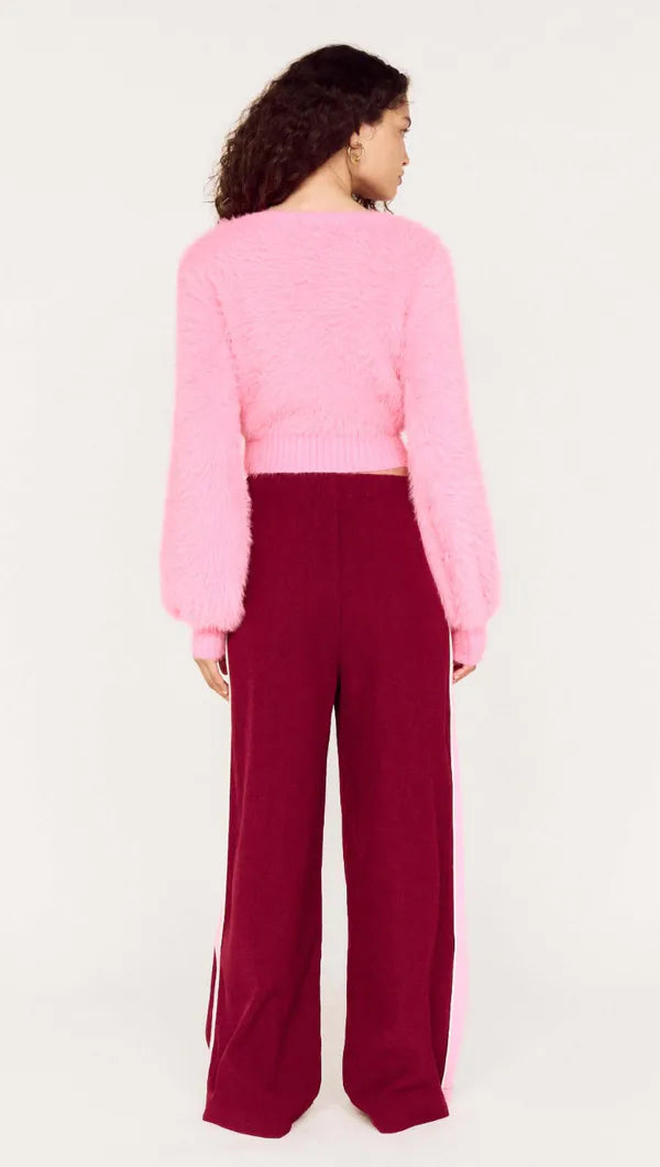 Mink Pink Vesper Casual Pant Wine/Pink
