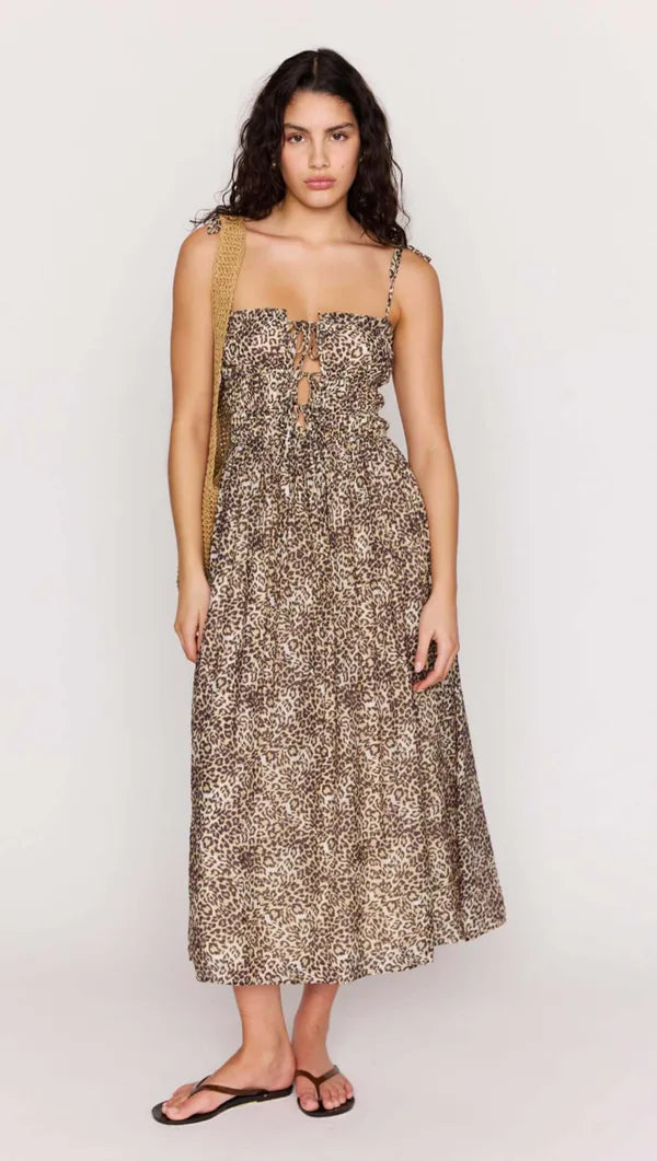 Mink Pink Tahlia Midi Dress Leopard