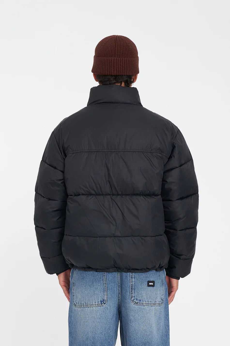 Huffer Mens Rider Puffer Jacket Black