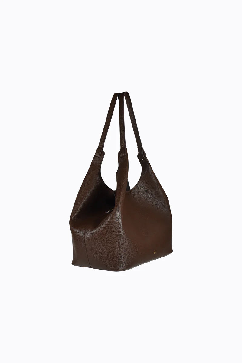 Peta + Jain Mercy Tote Bag Choc Pebble/Gold
