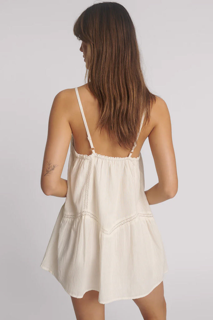 One Teaspoon Alana Cotton Slip Dress White