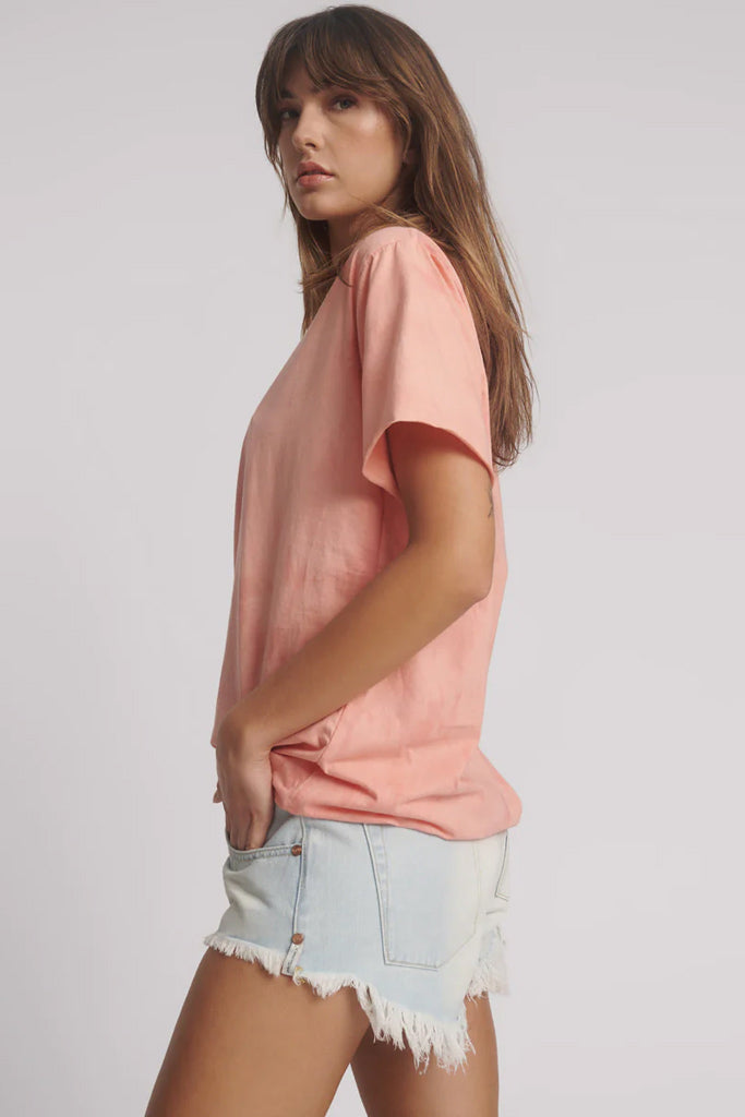 One Teaspoon Love Tie Dye BF Tee Pale Pink