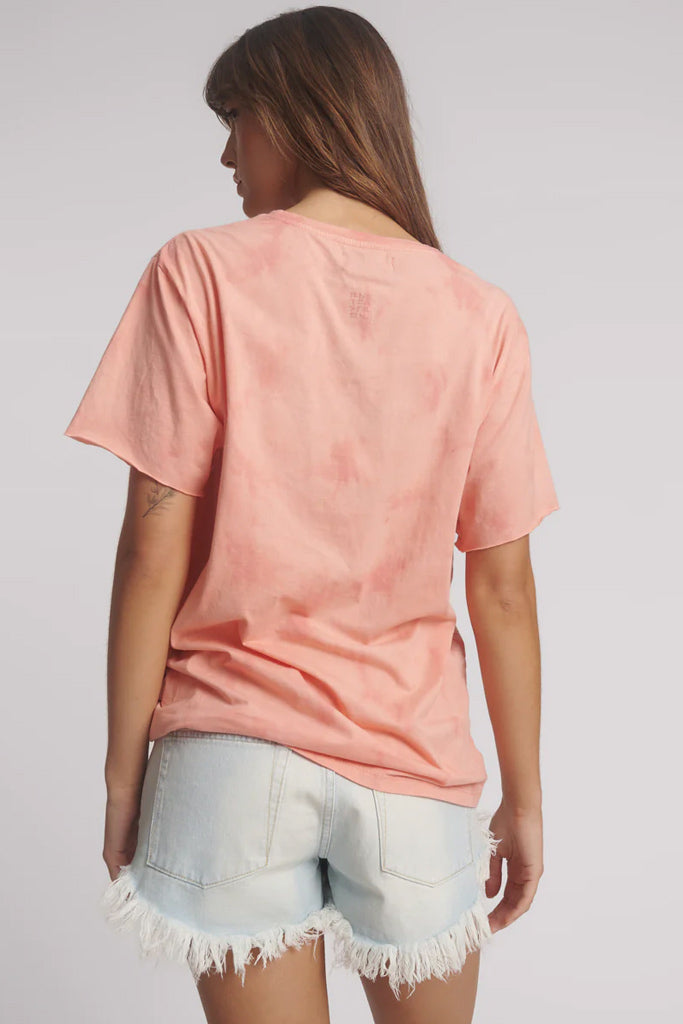 One Teaspoon Love Tie Dye BF Tee Pale Pink