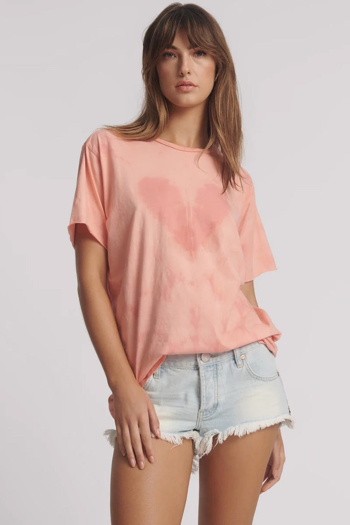 One Teaspoon Love Tie Dye BF Tee Pale Pink