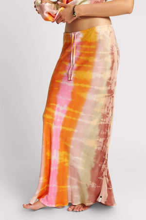 One Teaspoon Mirage Hand Dyed Slip Skirt Multi