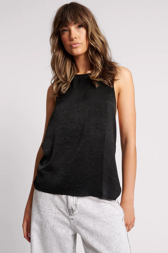 One Teaspoon Roxie Embellished Backless Top Black