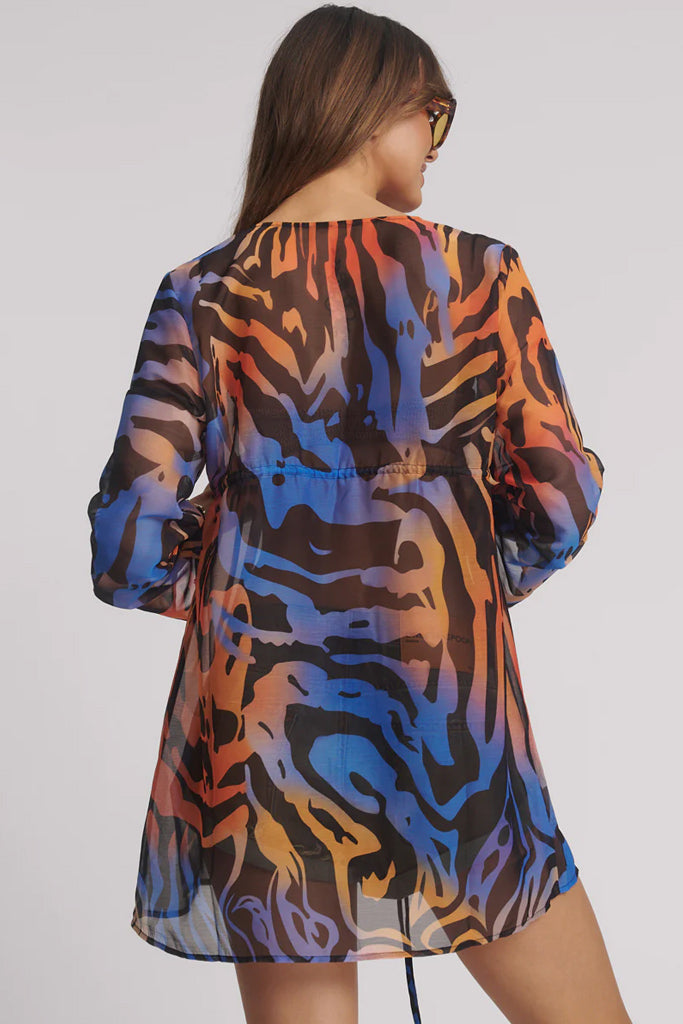 One Teaspoon Tropical Chiffon Cover Up Multi