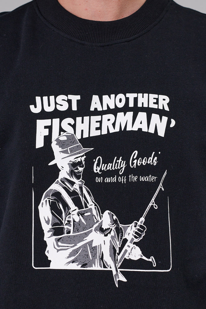 Just Another Fisherman Quality Goods North Crew Black