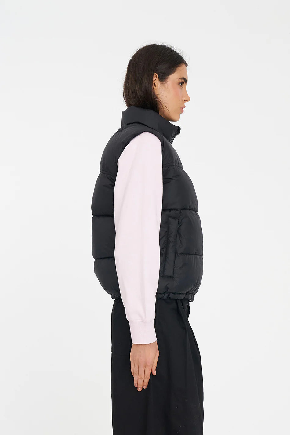 Huffer Womens Rider Puffer Vest Black