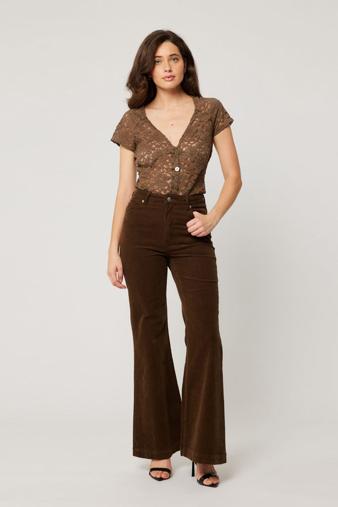 Rollas Eastcoast Flare Cord Nutmeg