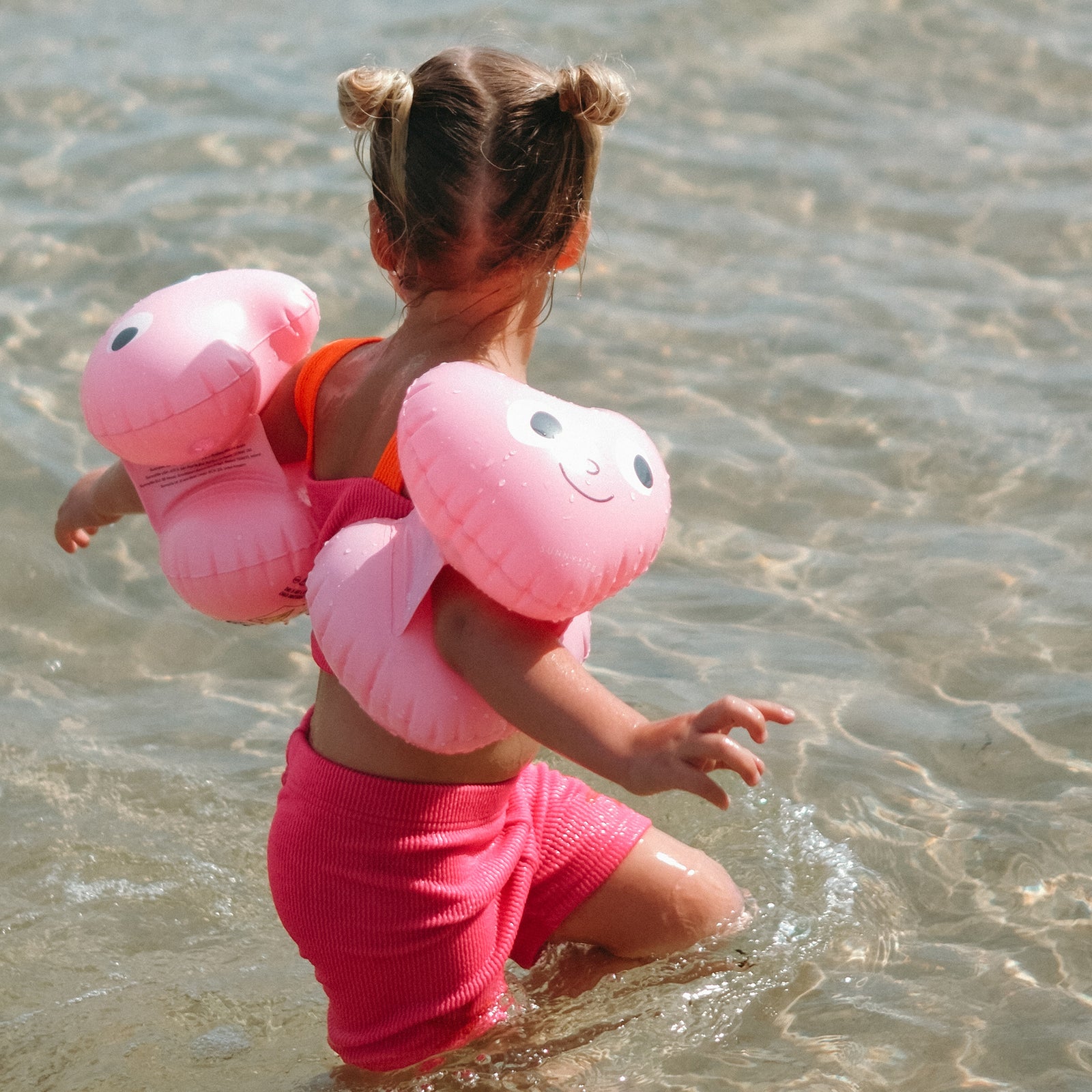 Sunnylife Kids Inflatable Arm Bands Poppy the Peach Pink