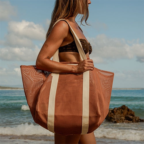 Sunnylife Mesh Beach Bag Tierra Clay