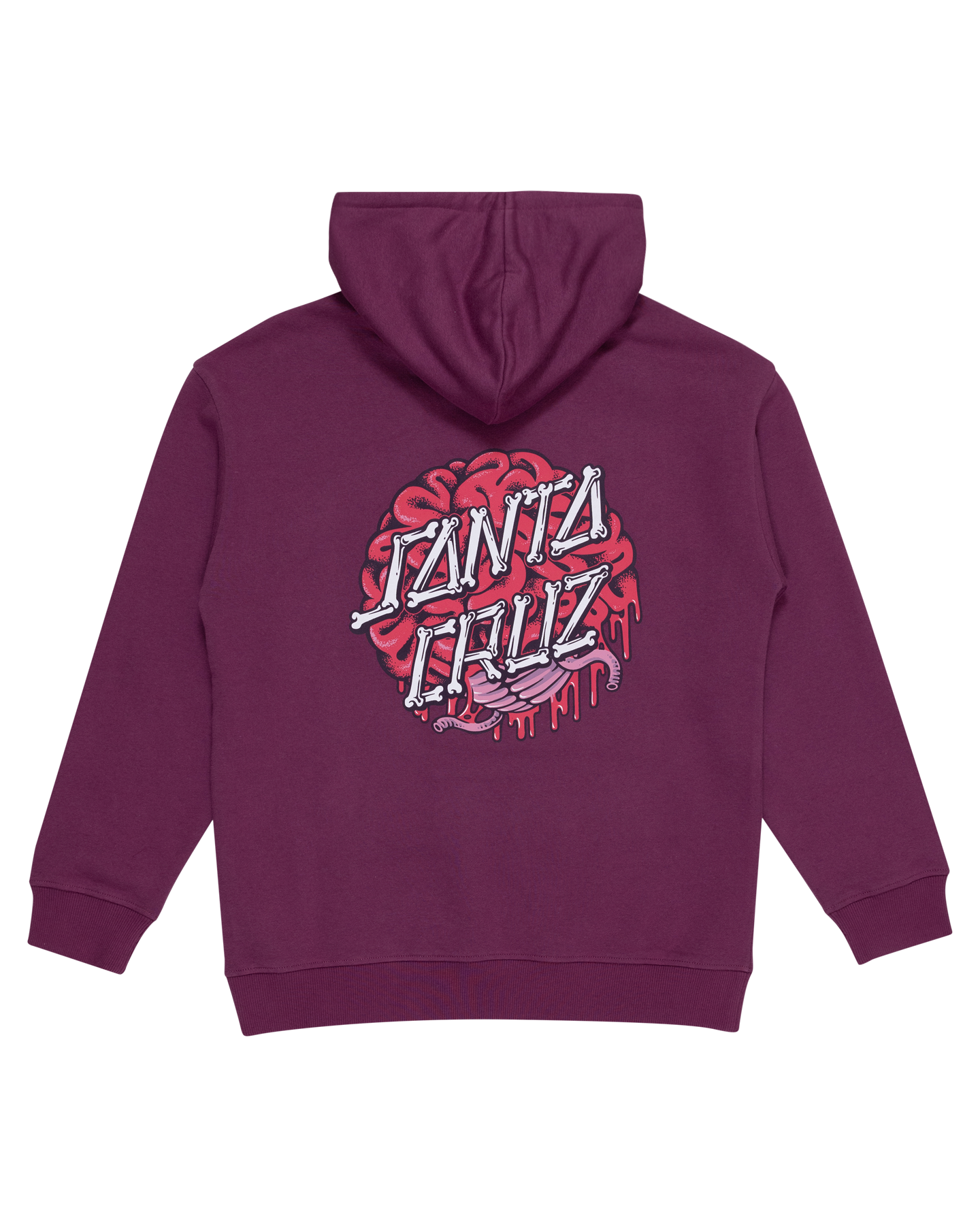 Santa Cruz Brain Dot Centre Hoodie Maroon