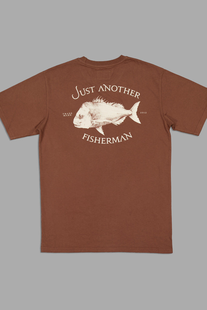 Just Another Fisherman Snapper Sea Tee Brown