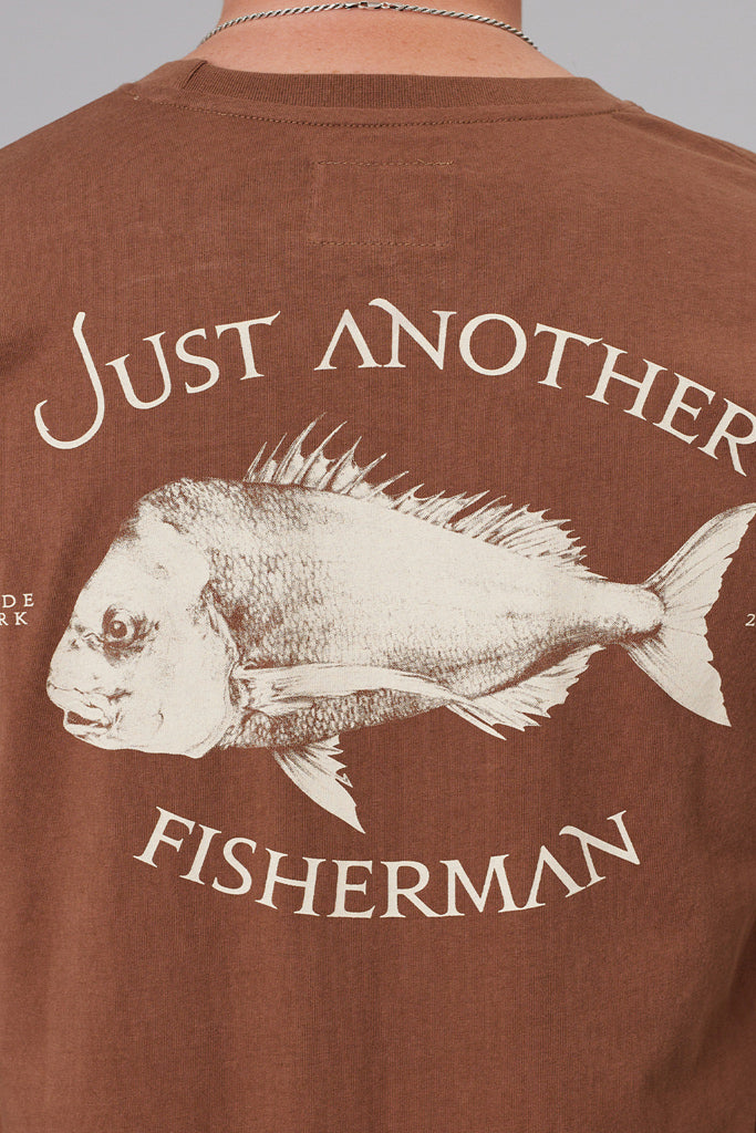 Just Another Fisherman Snapper Sea Tee Brown