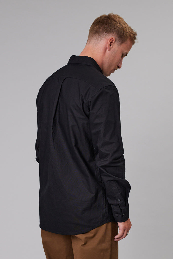 Just Another Fisherman Stamp Work Shirt Black