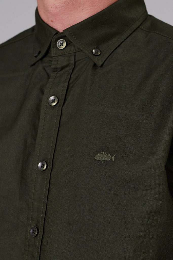 Just Another Fisherman Stamp Work Shirt Olive