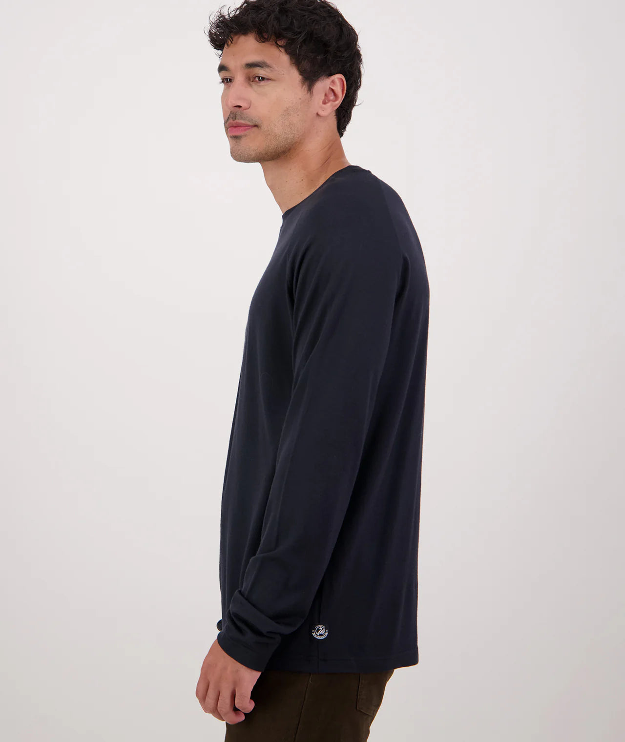 Swanndri Carlton Mens LS Merino Tee Black